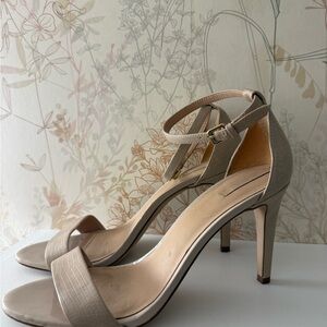 Elegant Beige Strappy Heels